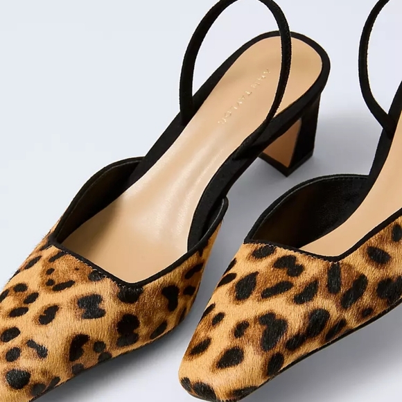 Ann Taylor Calf Hair Slingback Pump